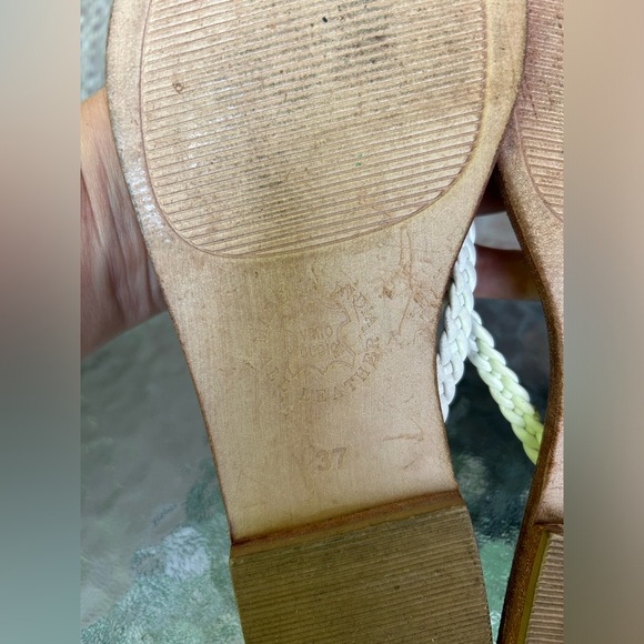 PAJAR | leather flip flop sandals braided detail | size 7 - Picture 8 of 8